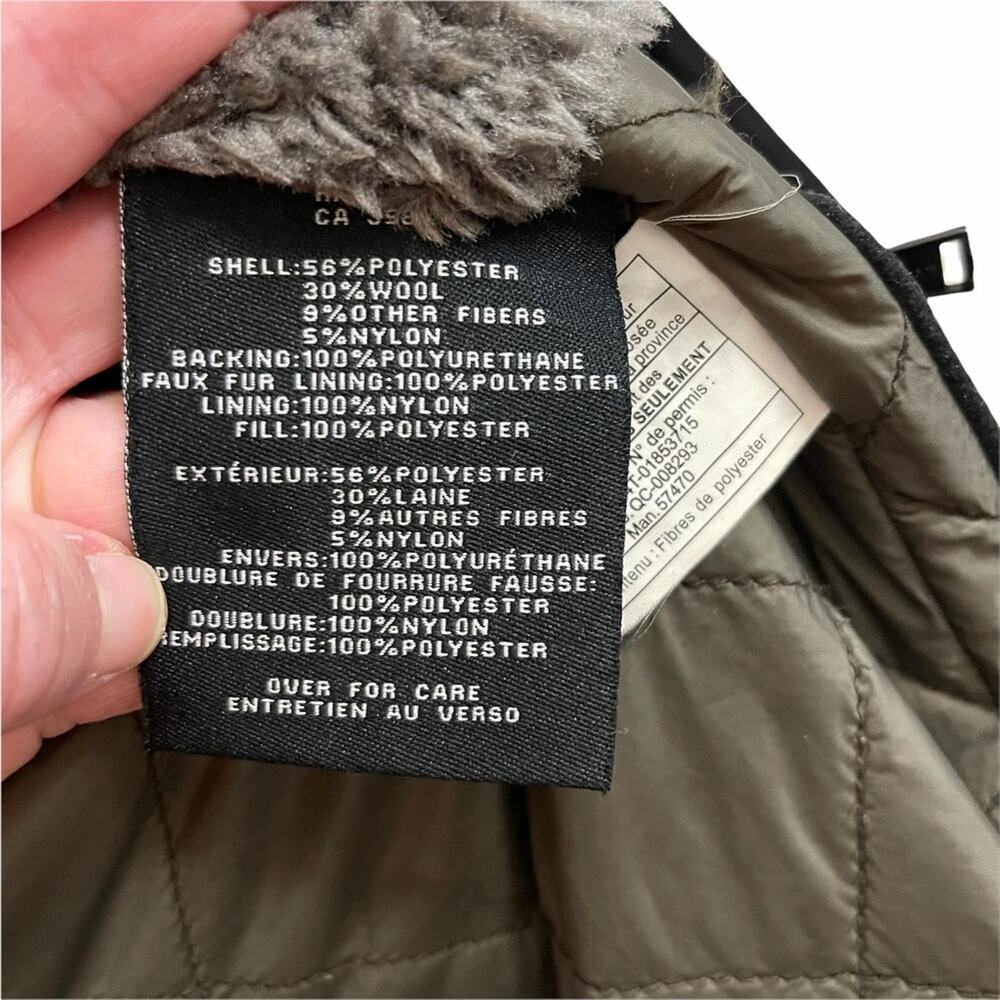 Cole Haan Black Wool Blend Coat - Picture 9 of 10